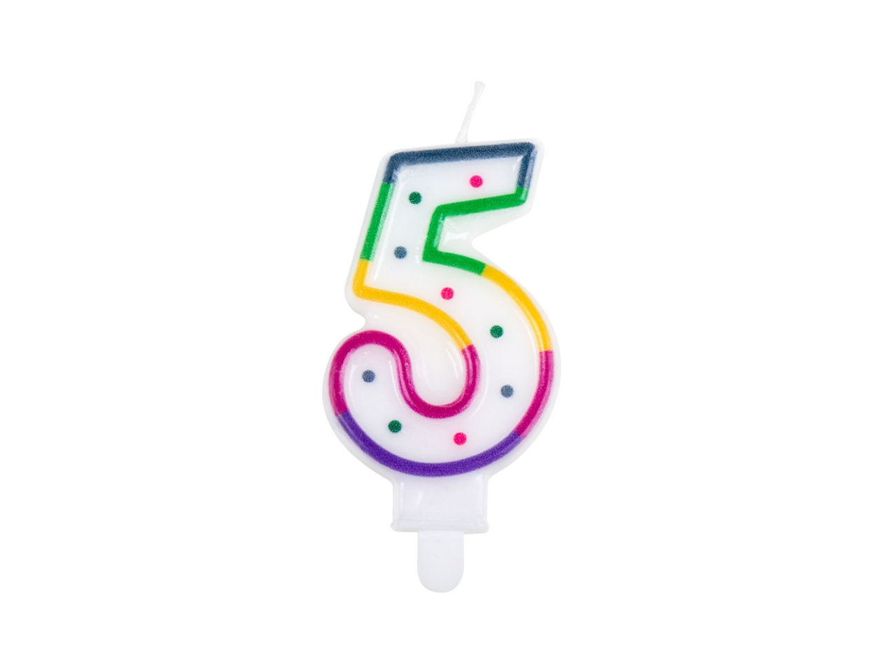 CANDELA NUMERALE N. 5 MULTICOLOR 63195 CANDELA NUMERALE N. 5 MULTICOLOR 63195