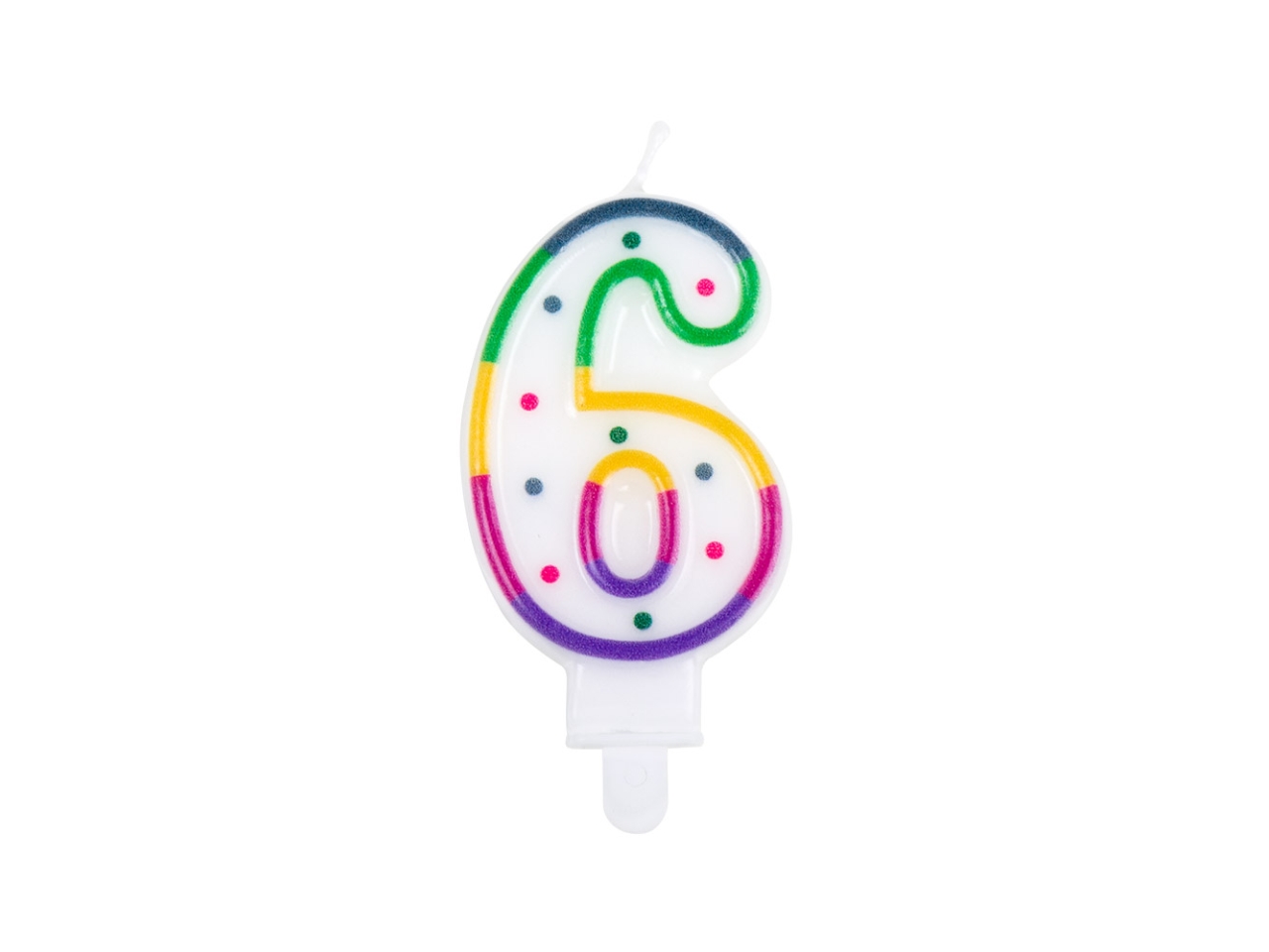 CANDELA NUMERALE N. 6 MULTICOLOR 63196 CANDELA NUMERALE N. 6 MULTICOLOR 63196