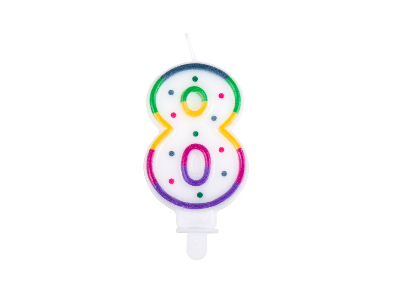 CANDELA NUMERALE N. 8 MULTICOLOR 63198 CANDELA NUMERALE N. 8 MULTICOLOR 63198