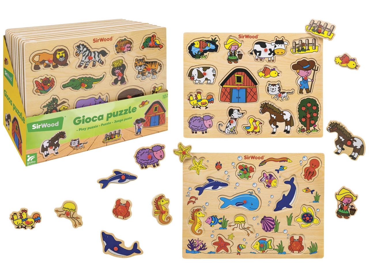 PUZZLE LEGNO C/PIOLI 40X30CM 3ASS. 41543 PUZZLE LEGNO C/PIOLI 40X30CM 3ASS. 41543