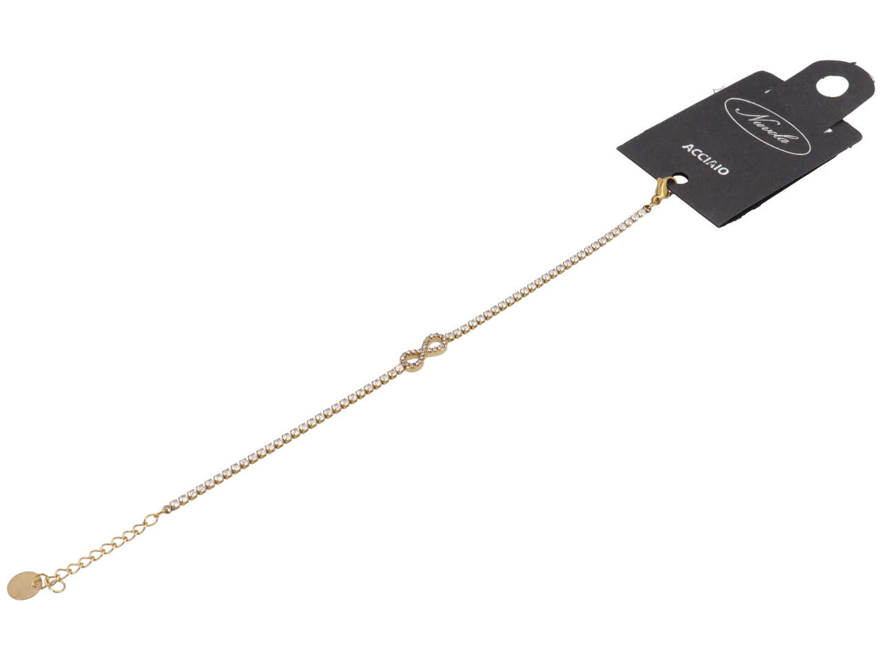 BRACCIALE TENNIS CON INFINITO ORO BRACCIALE TENNIS CON INFINITO ORO