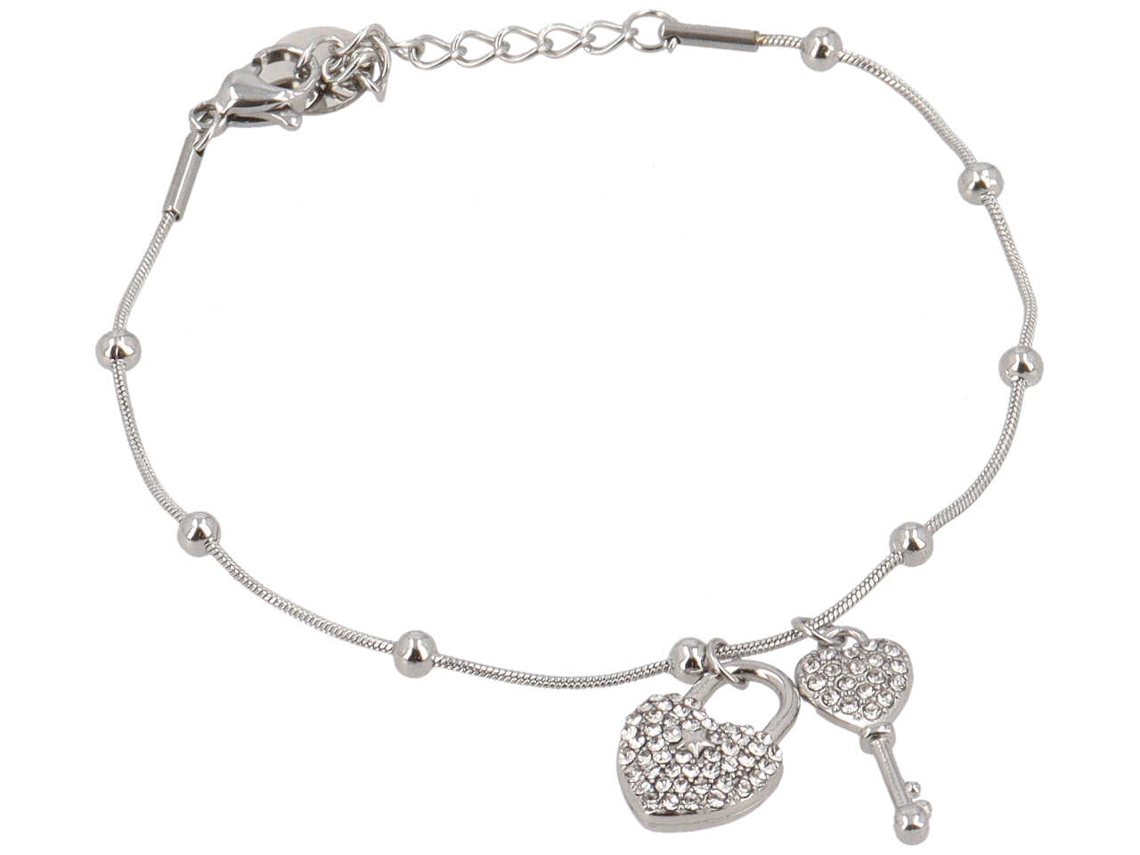 BRACCIALE CON CATENACCIO E CHIAVE A ZIRCONE BRACCIALE CON CATENACCIO E CHIAVE A ZIRCONE