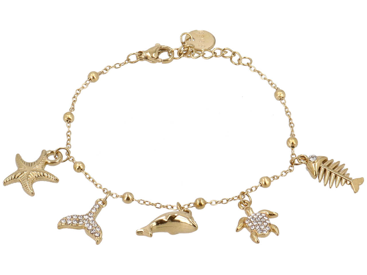BRACCIALE CHARME SOGGETTI MARE ORO BRACCIALE CHARME SOGGETTI MARE ORO