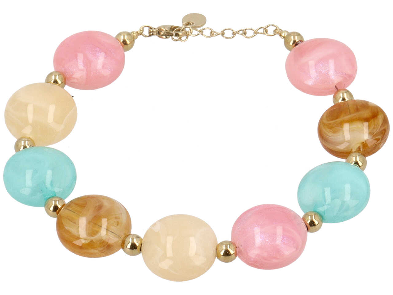 BRACCIALE CANDY PIETRE TONDE MULTI BRACCIALE CANDY PIETRE TONDE MULTI