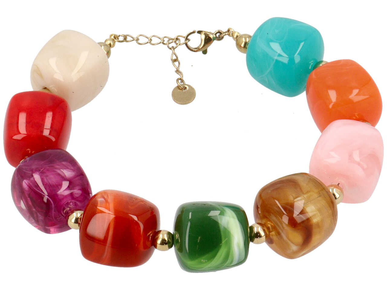 BRACCIALE CANDY PIETRE QUADRATE MULTI BRACCIALE CANDY PIETRE QUADRATE MULTI