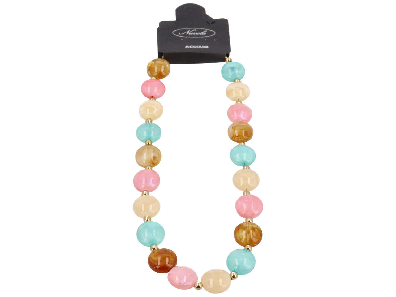 COLLANA CANDY MULTI PIETRE TONDE 3D COLLANA CANDY MULTI PIETRE TONDE 3D