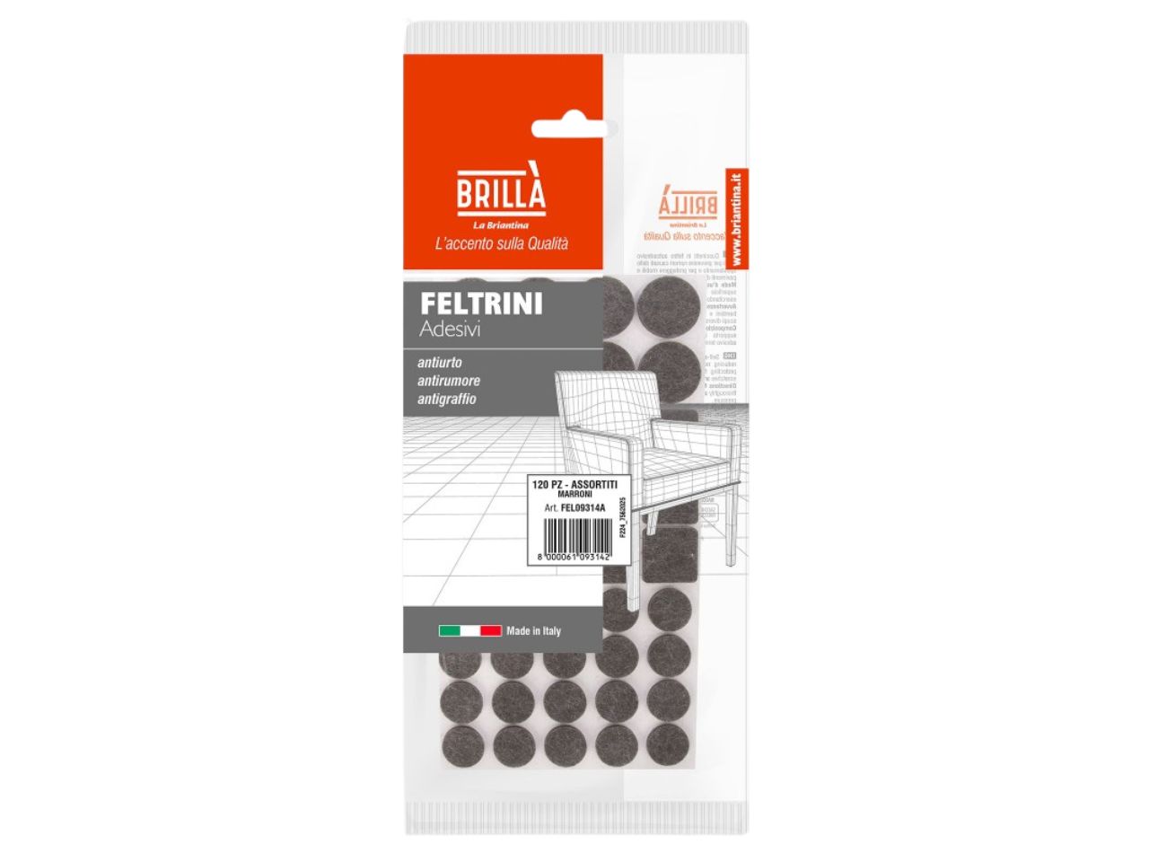 FELTRINI MARRONI 120PZ ASS. FEL09314A