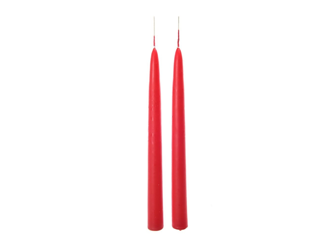 CANDELA STELO 29X2,2CM 2PZ ROSSO LUCIDO 99027