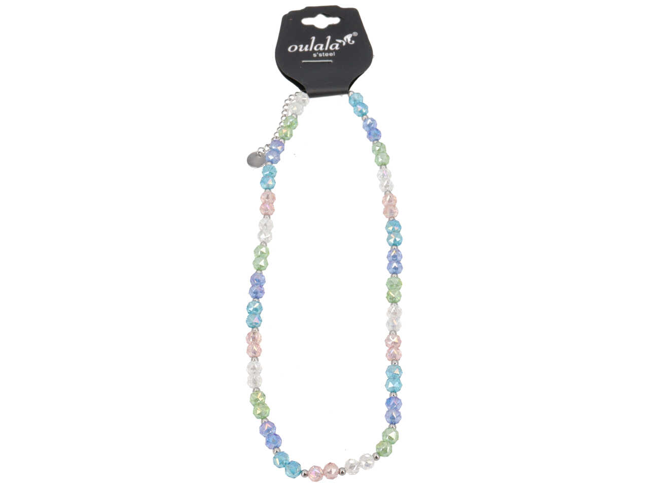 COLLANA CRISTALLI MULTICOLOR E SFERETTE COLLANA CRISTALLI MULTICOLOR E SFERETTE