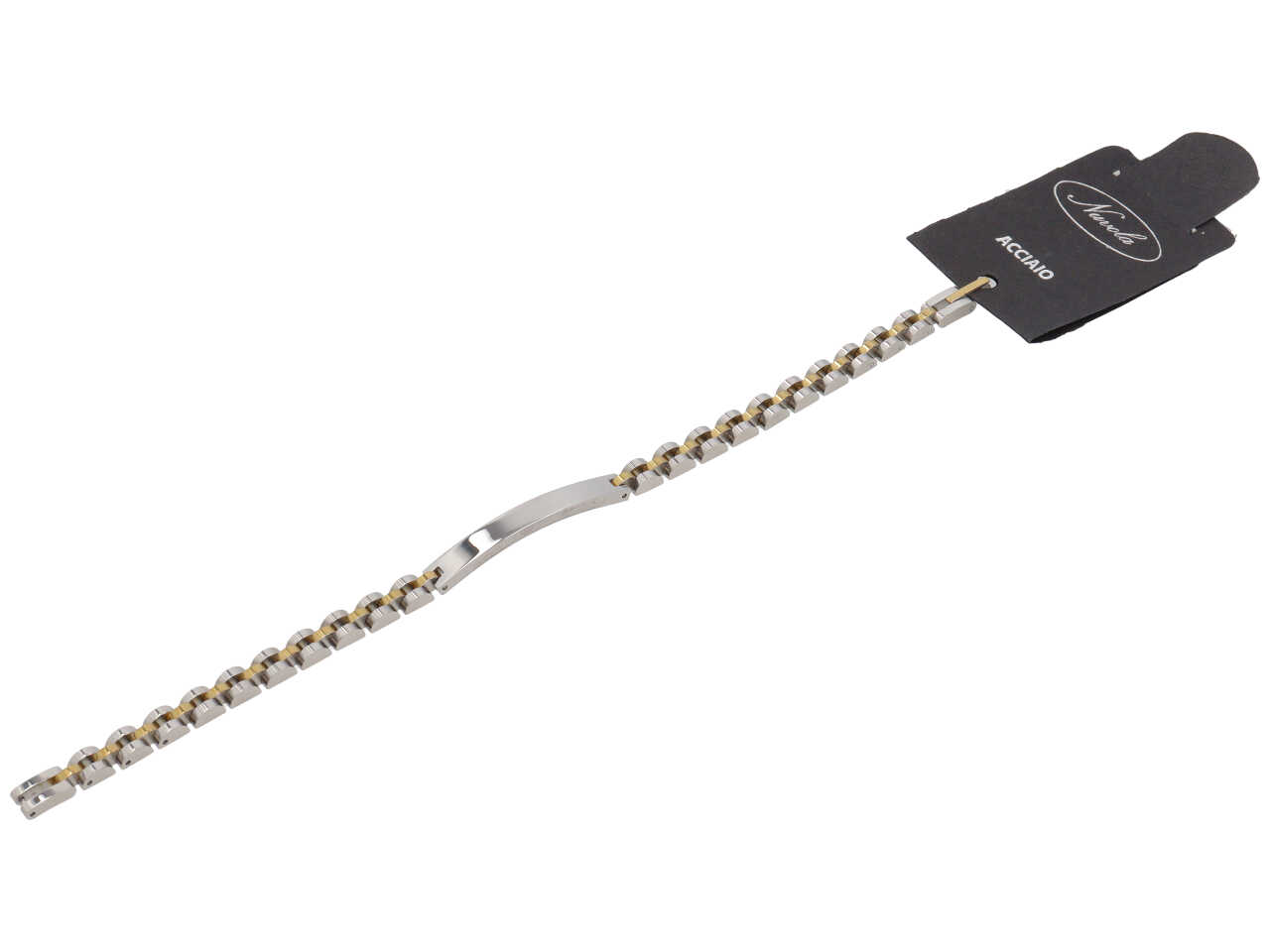 BRACCIALE MAGLIA OYSTER PLACCA ACCIAIO E ORO BRACCIALE MAGLIA OYSTER PLACCA ACCIAIO E ORO