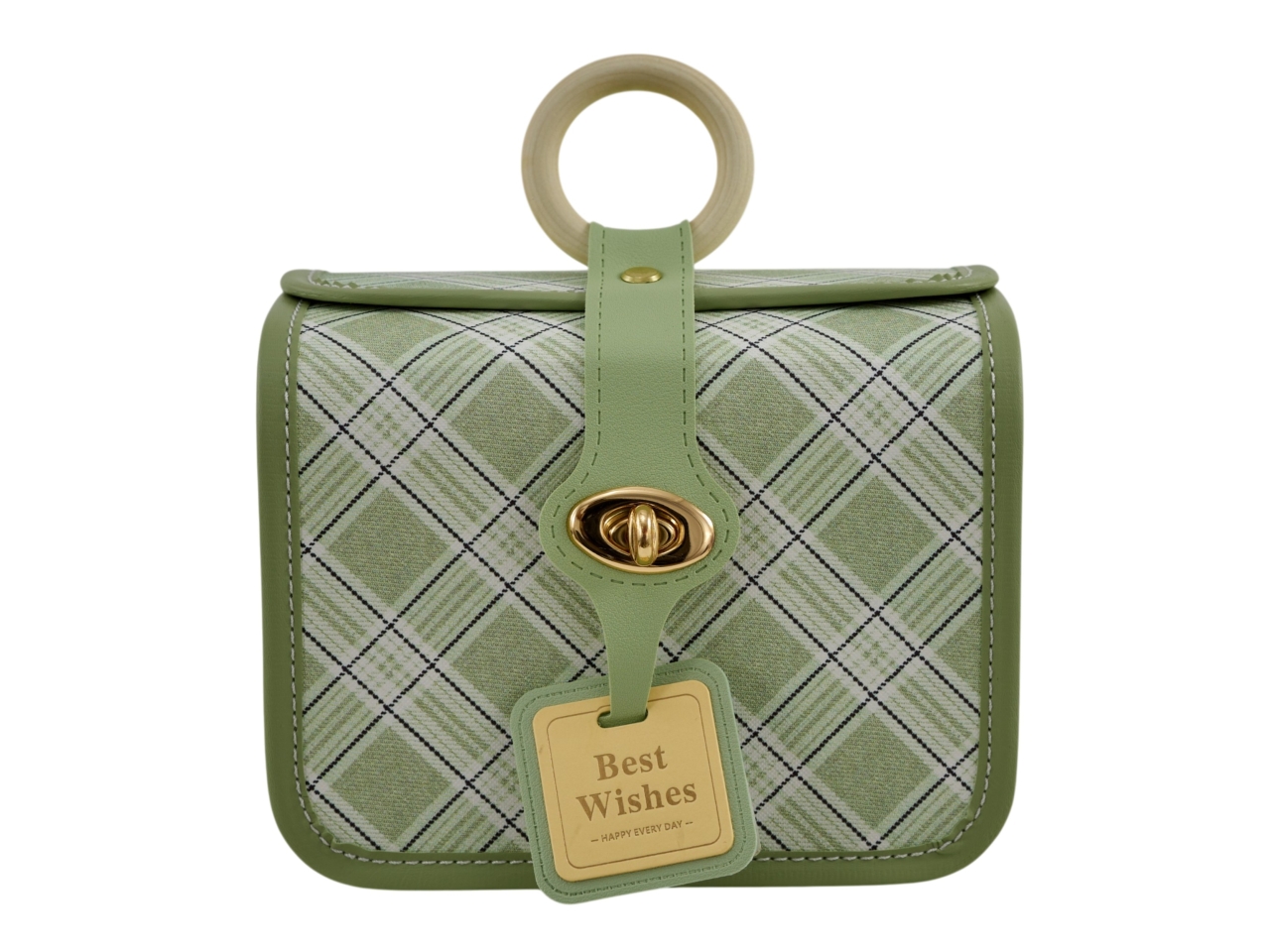 VINTAGE BAULETTO RETT.17,8X12,7X14CM VERDE1441075