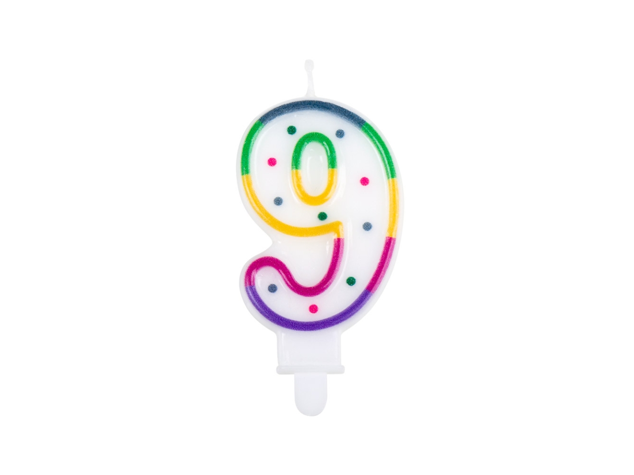 CANDELA NUMERALE N.9 MULTICOLOR 63199