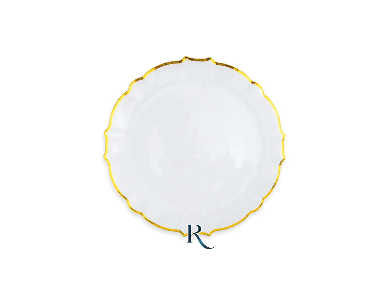 PIATTI RIUTILIZ.18CM6PZ ARABESQUE CRYST./GOLD21016