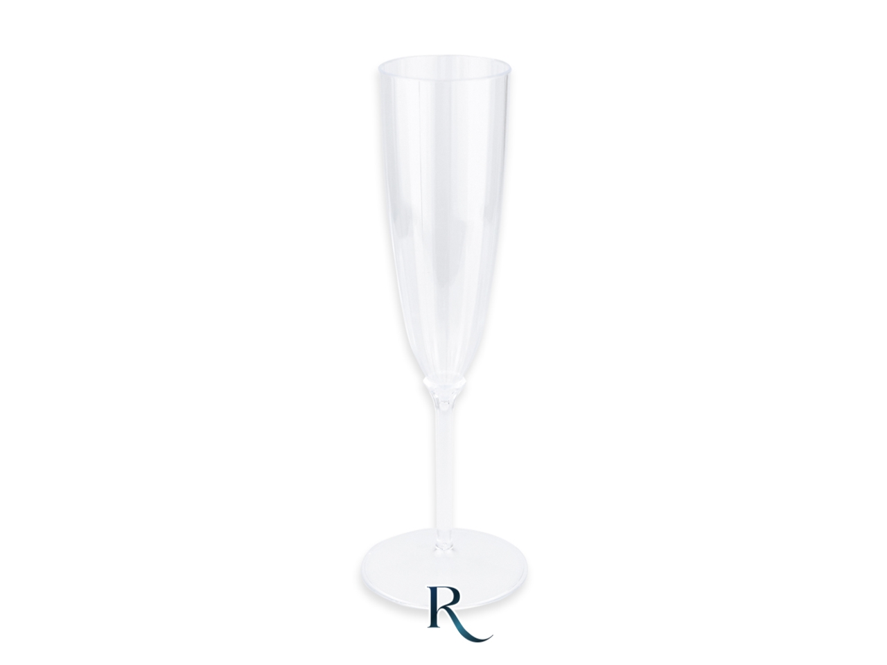 FLUTE RIUTILIZ.180CC 6PZ RIBBED CRYSTAL 21022