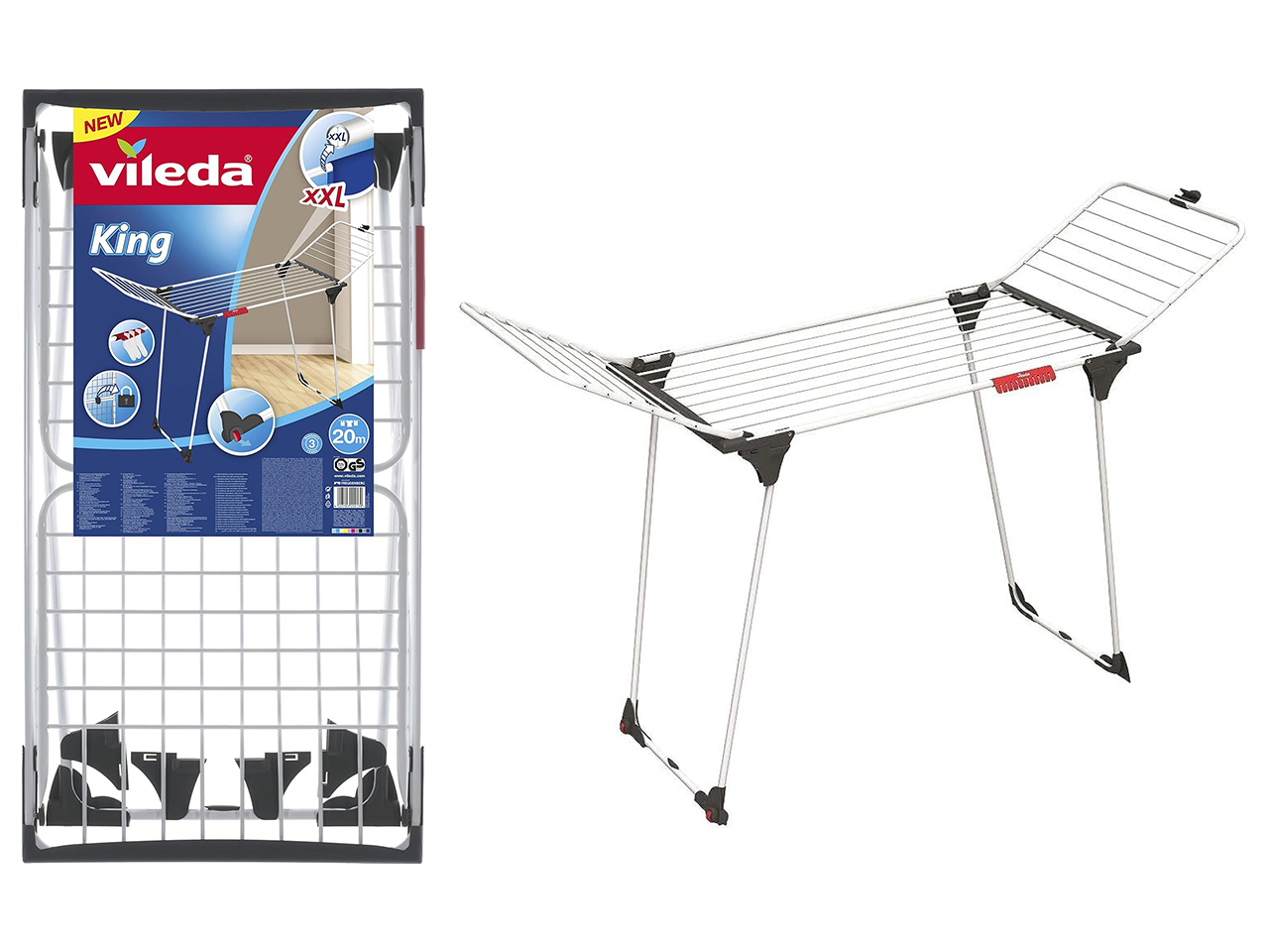 VILEDA KING STENDIBIANCHERIA ACCIAIO 20MT 180046