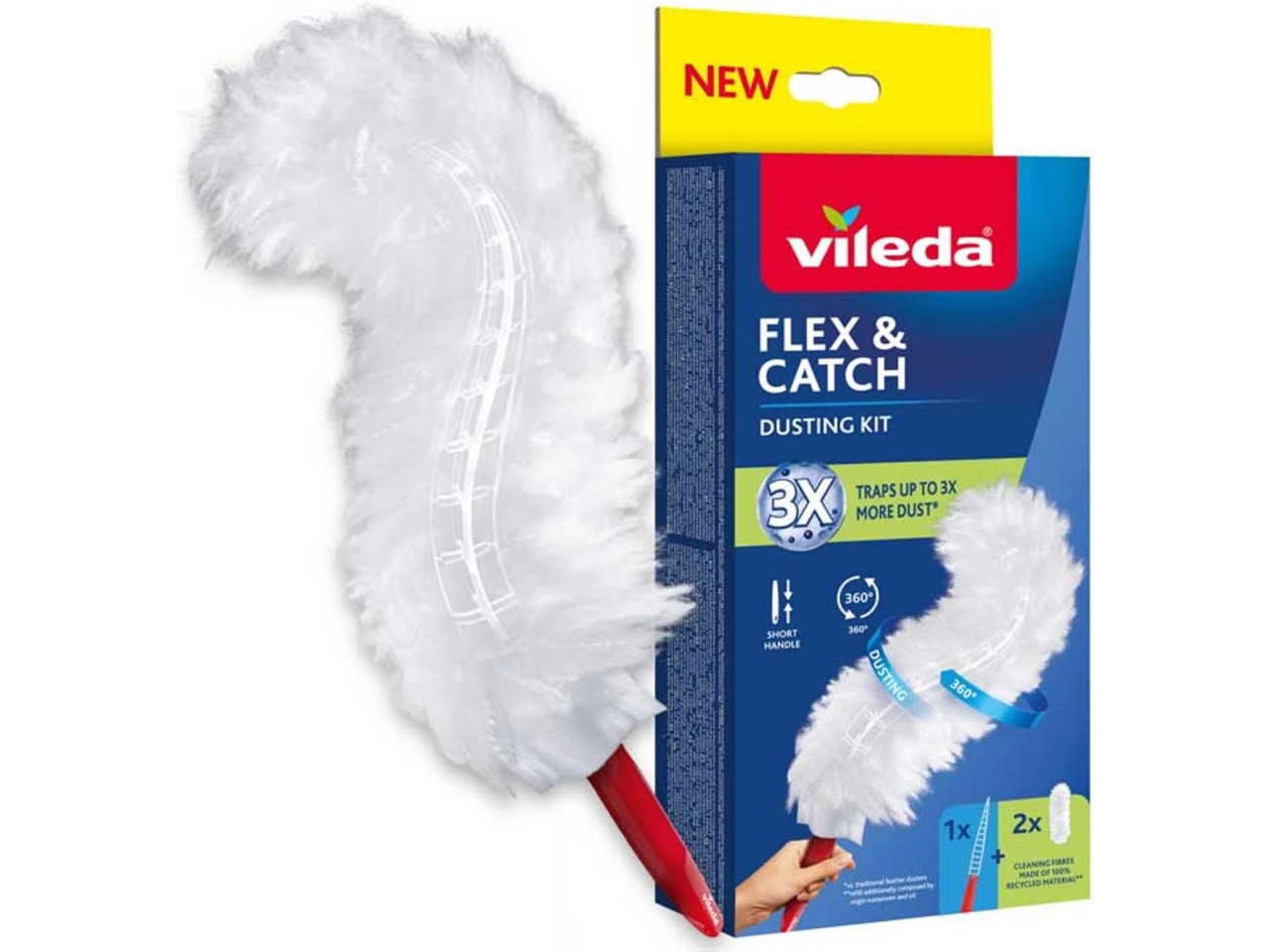 VILEDA FLEX & CATCH MANICO CORTO + 2 REFILL 179432