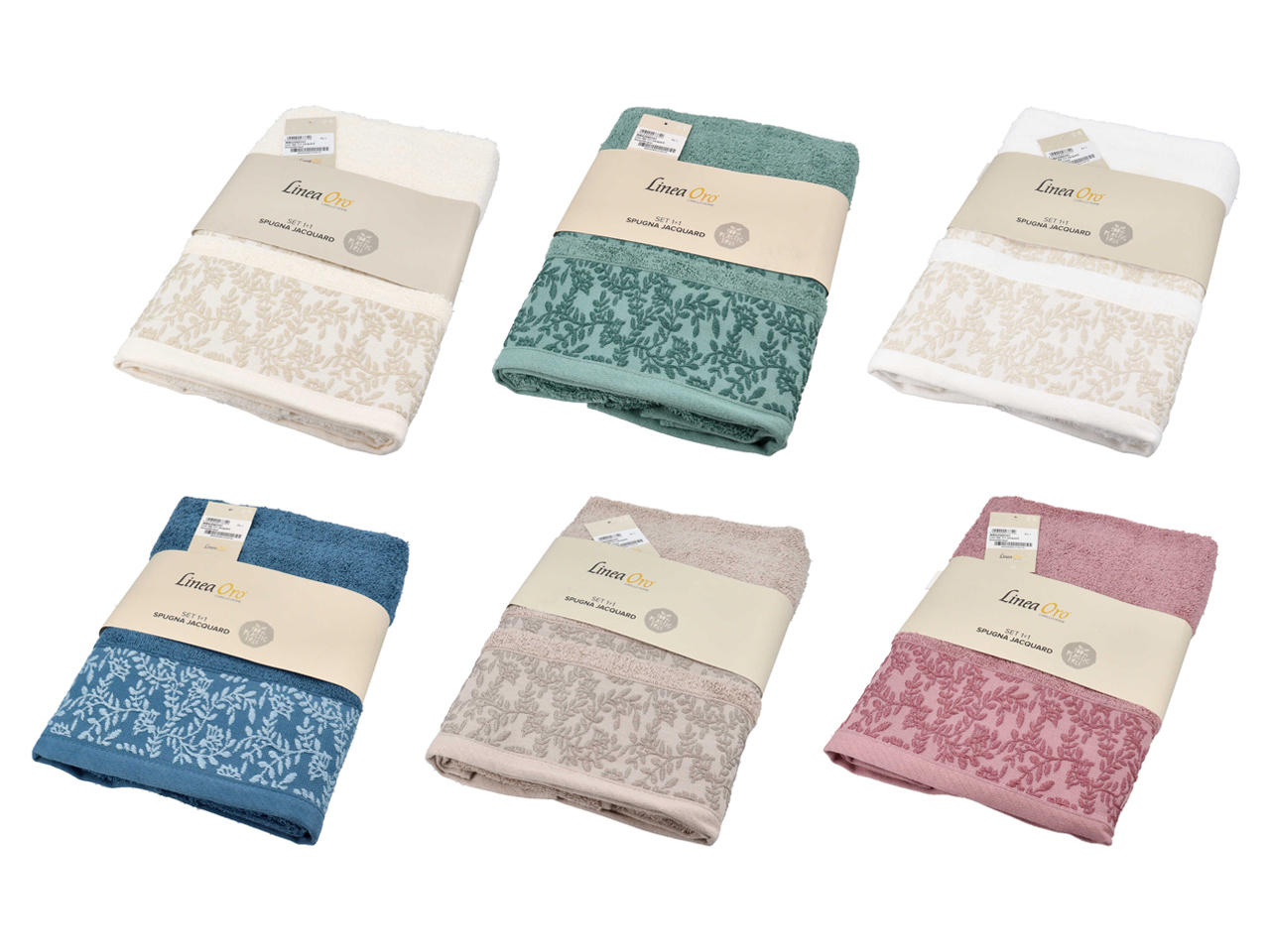 LOUR SET ASCIUGAMANI 1+1 JACQUARD ASS. BB0356-101