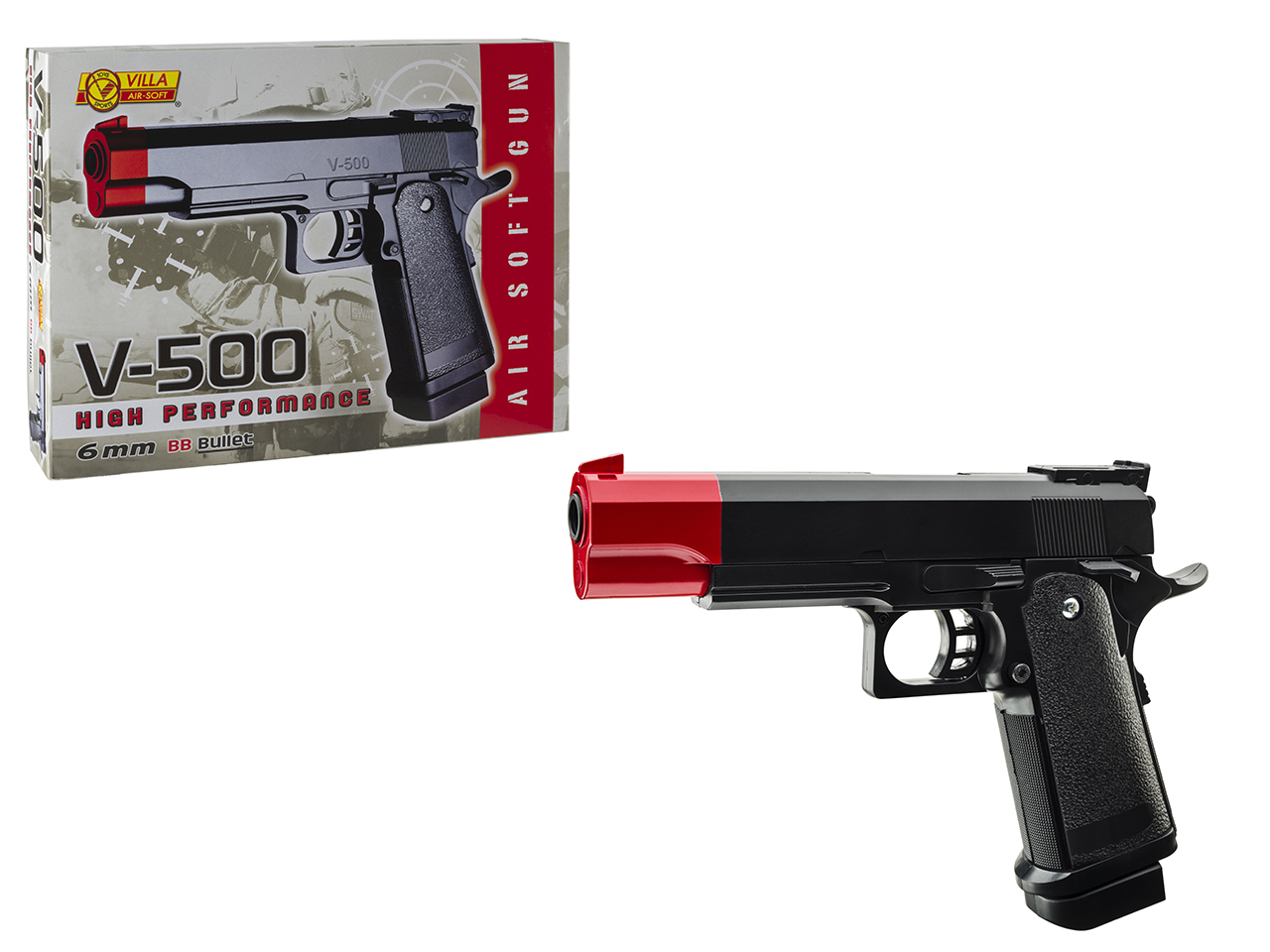 PISTOLA AIR SOFT V.500 CALIBRO 6MM V-500