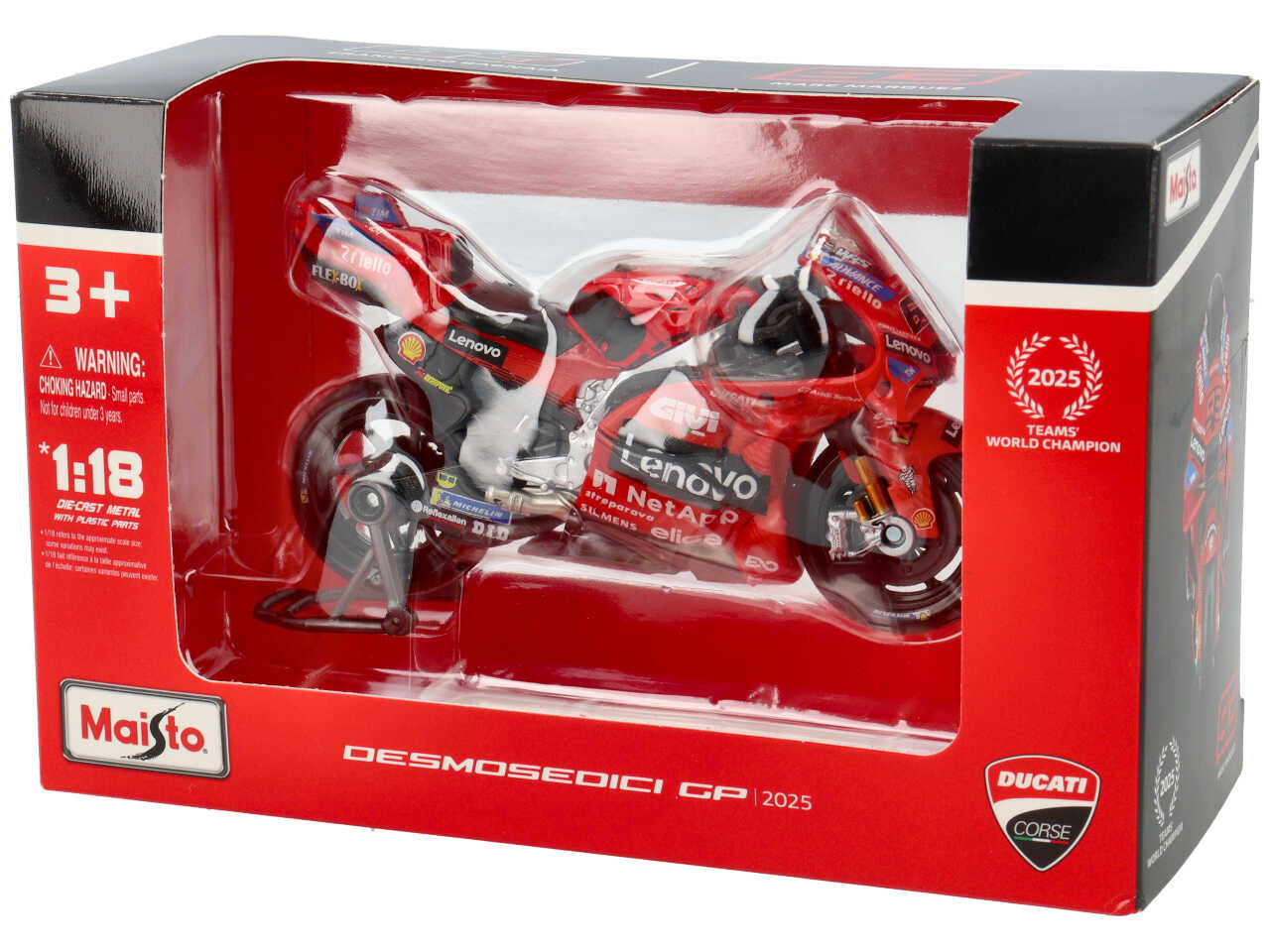 MOTO DUCATI LENOVO TEAM BAGNAIA 1:18 34407B MOTO DUCATI LENOVO TEAM BAGNAIA 1:18 34407B