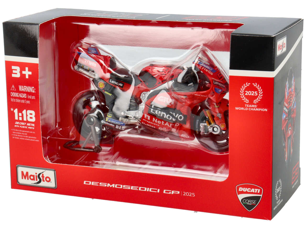 MOTO DUCATI LENOVO TEAM MARC MARQUEZ 1:18 34407M MOTO DUCATI LENOVO TEAM MARC MARQUEZ 1:18 34407M