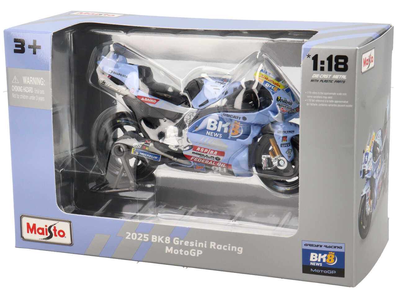 MOTO DUCATI GRESINI TEAM ALEX MARQUEZ 1:18 34408B MOTO DUCATI GRESINI TEAM ALEX MARQUEZ 1:18 34408B