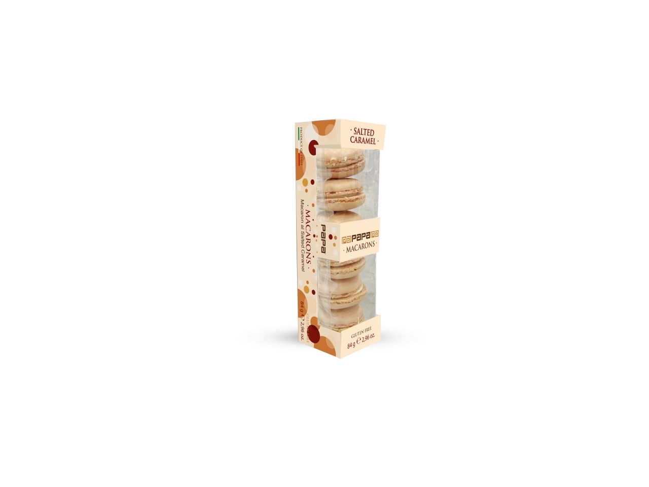 PAPA MACARON CARAMELLO SALATO 6PZ 84GR 1MC200108
