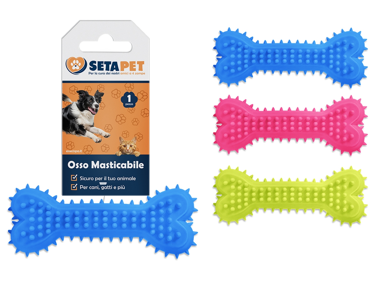 OSSO MASTICABILE PER CANI IN GOMMA DURA03718