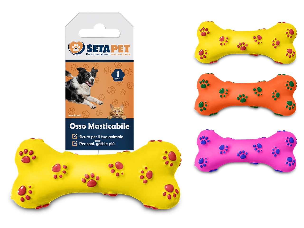 OSSO MASTICABILE PER CANI IN PVC 03719