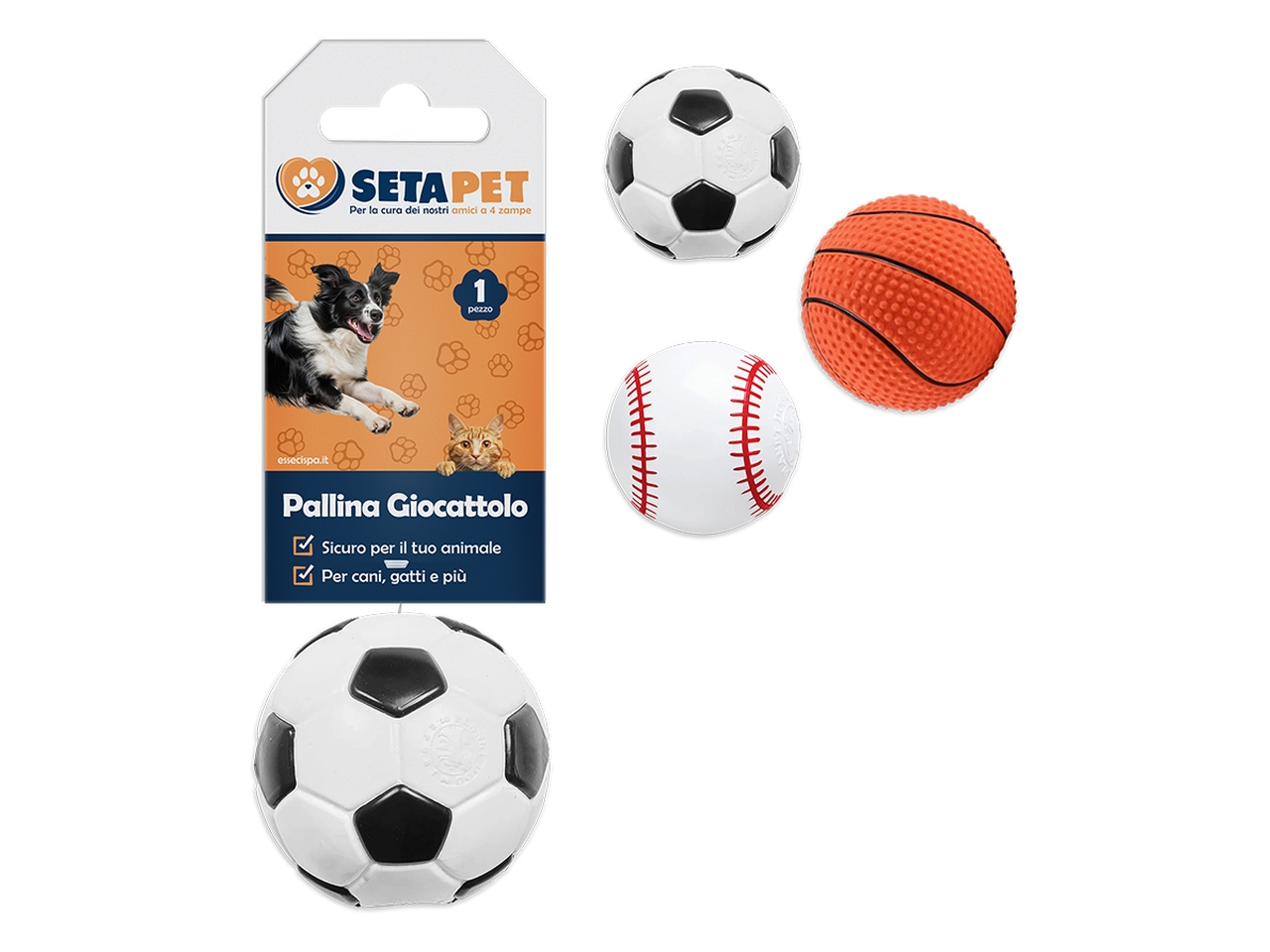 PALLINA GIOCATTOLO PER ANIMALI 03741