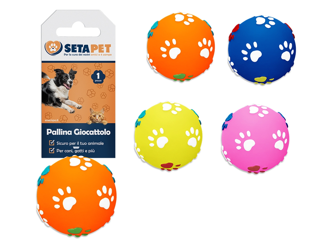 PALLINA GIOCATTOLO PER ANIMALI ZAMPINE 03743