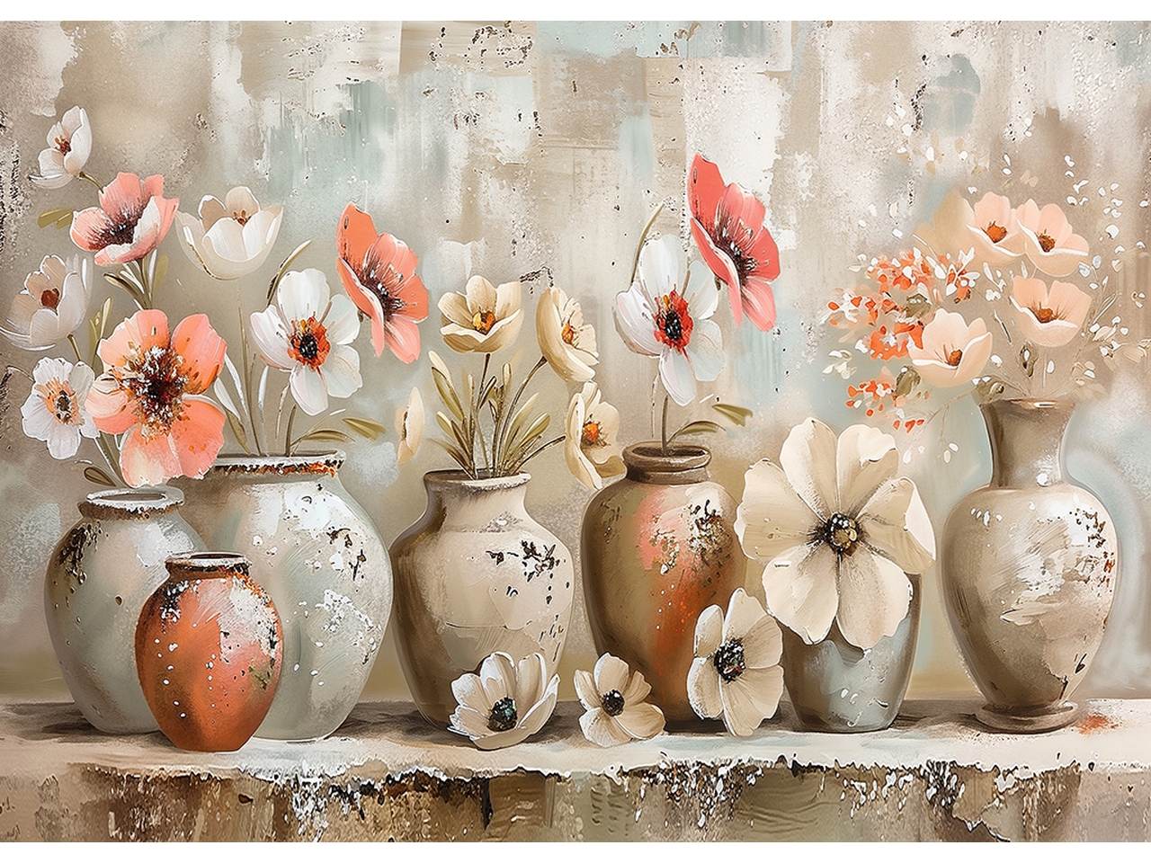 QUADRO 50X70CM FLOREALE SHABBY 1 22565