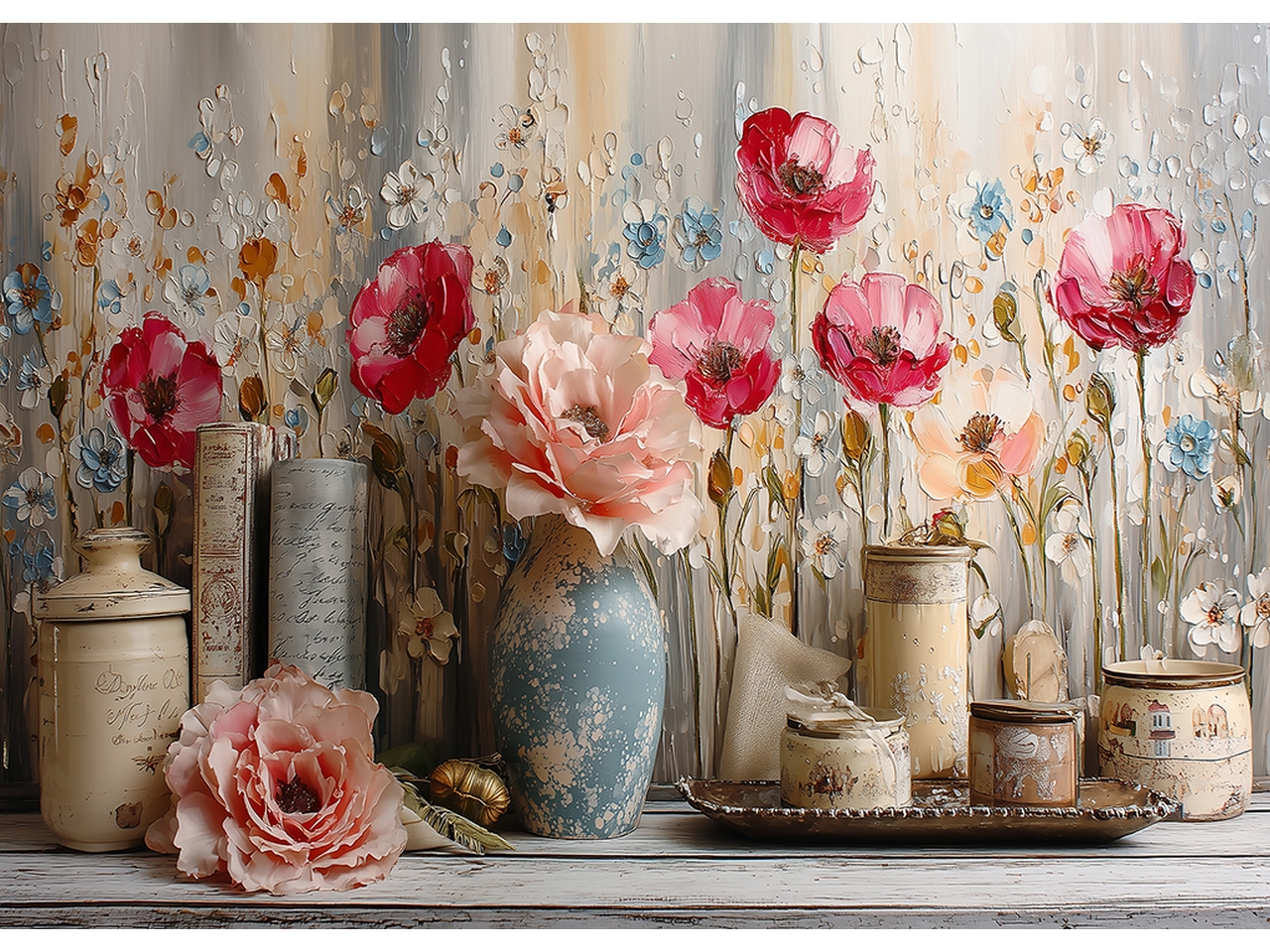 QUADRO 50X70CM FLOREALE SHABBY 2 22564