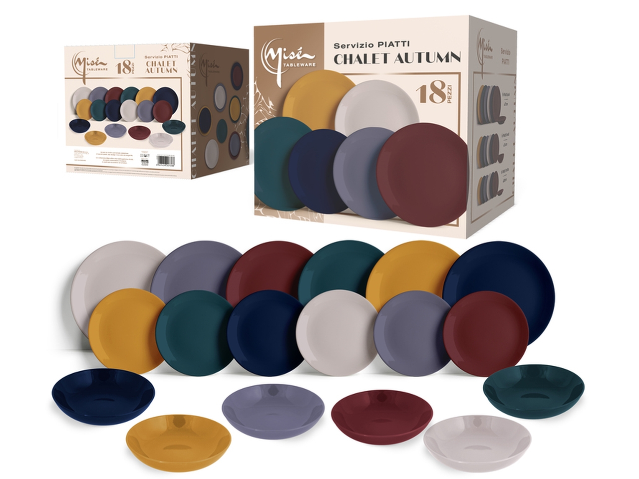 SERVIZIO PIATTI 18PZ CHALET AUTUMN MISE 213167 SERVIZIO PIATTI 18PZ CHALET AUTUMN MISE 213167