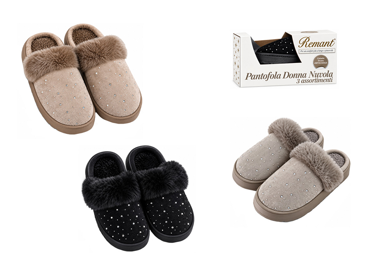 PANTOFOLA DONNA NUVOLA TG.36/41 ASS. 648022 PANTOFOLA DONNA NUVOLA TG.36/41 ASS. 648022