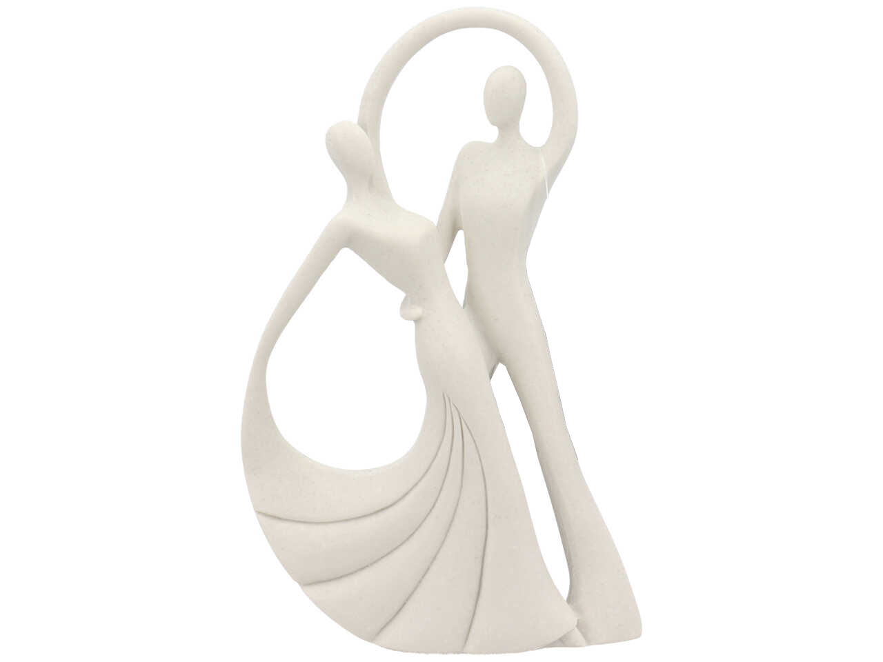 COPPIA BALLERINI 11,5X17CM BIANCO CRACKLELT10634