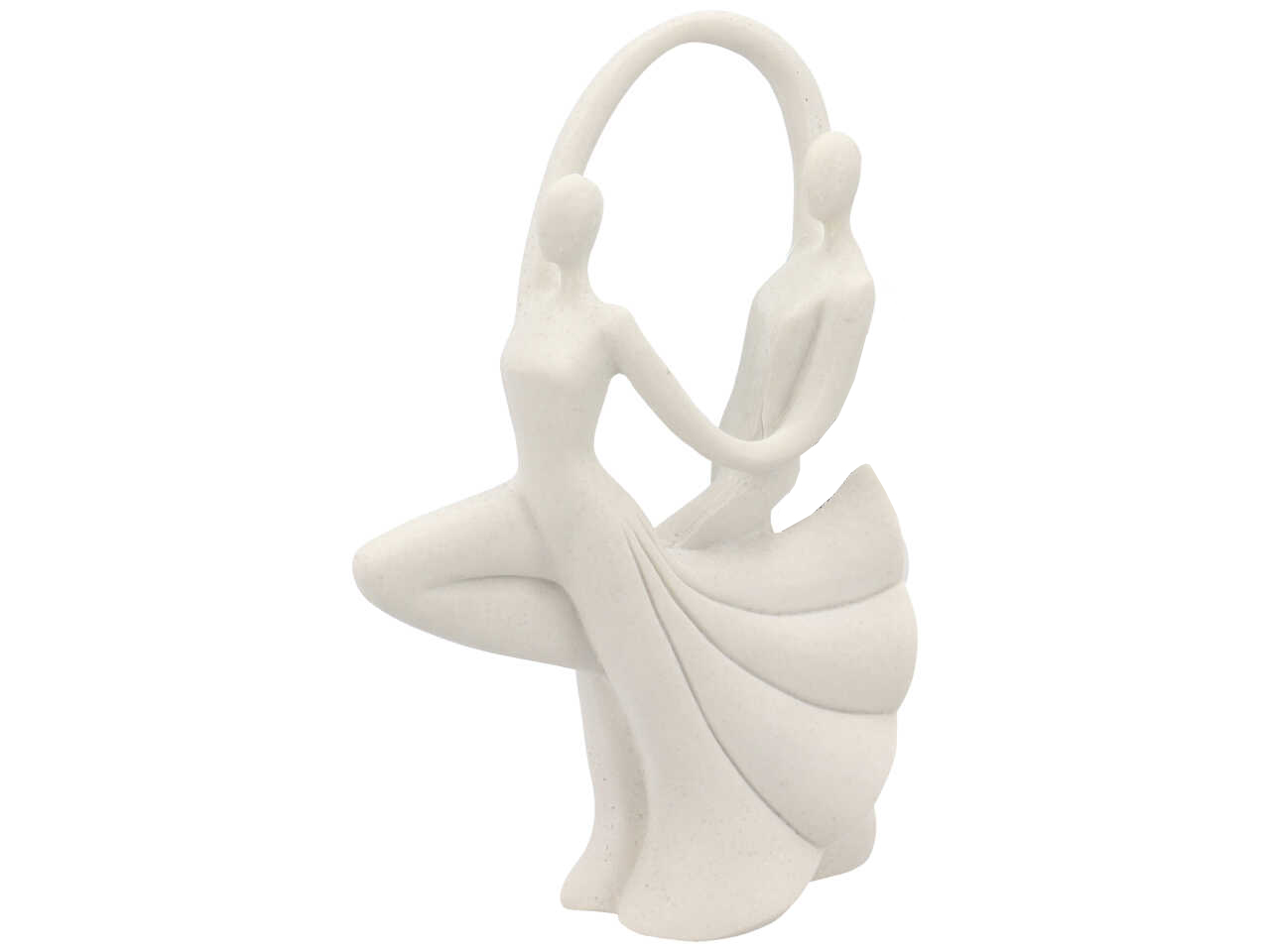 COPPIA DANCERS 11,5X17CM BIANCO CRACKLE’ LT10635