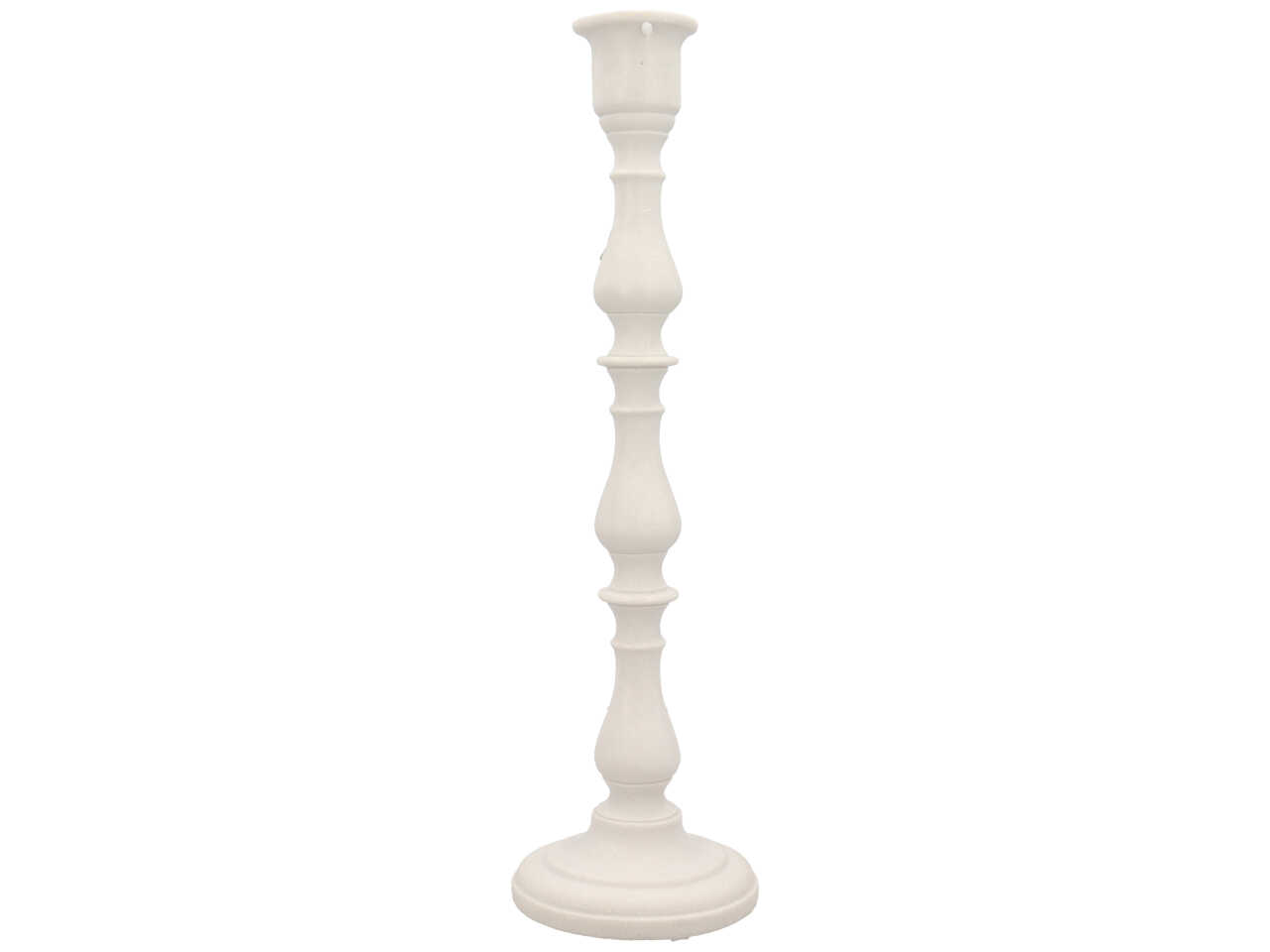 MUSA CANDELIERE 11XH40CM BIANCO CRACKLE LT10631