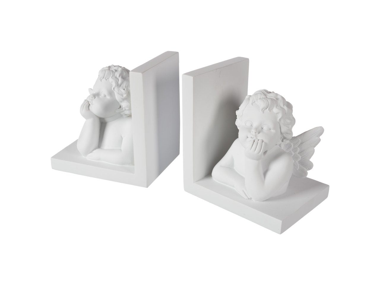 SET FERMALIBRI ANGEL 24,5X10X14CM BIANCO DD20285