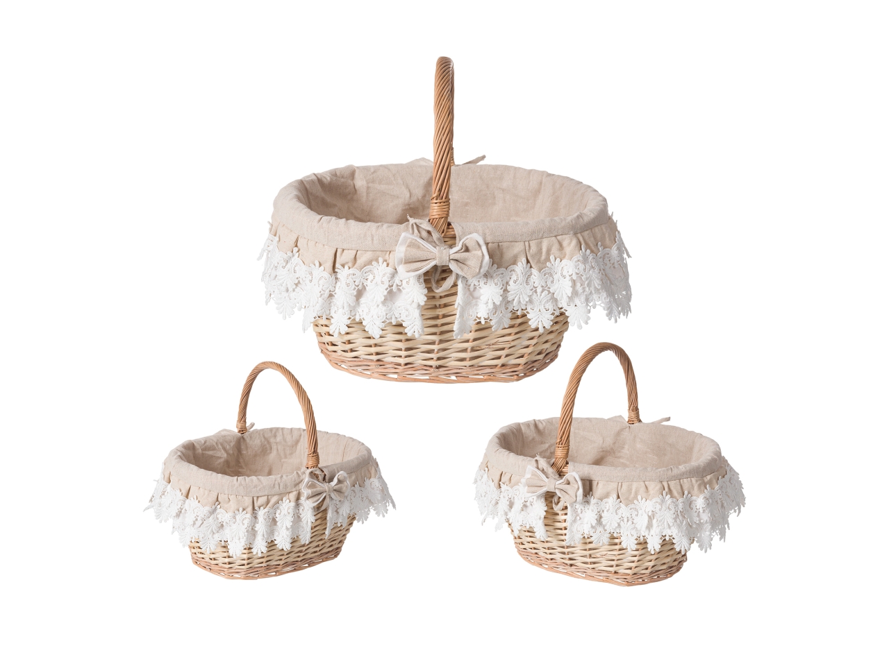 LACE SET 3 CESTE C/MANICO NATURAL IG10337