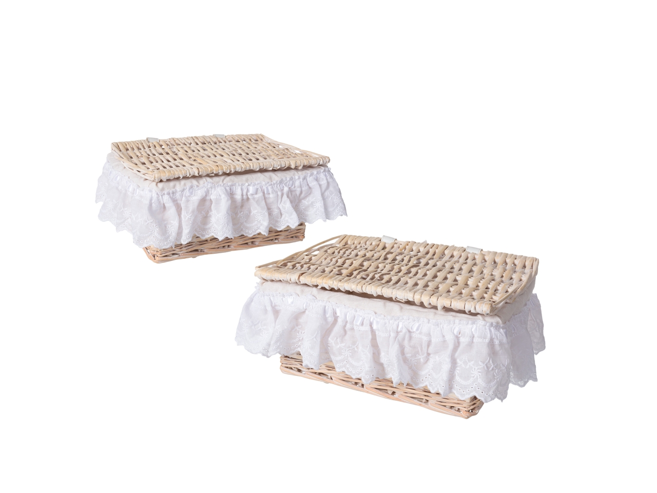 SANGALLO SET 2CESTE RETT. C/COPERC NATURALIG10356