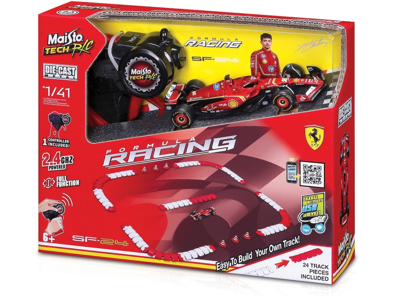 FERRARI F1 RC SF-24 1:41 C/TRACCIATO82671/82671_C FERRARI F1 RC SF-24 1:41 C/TRACCIATO82671/82671_C