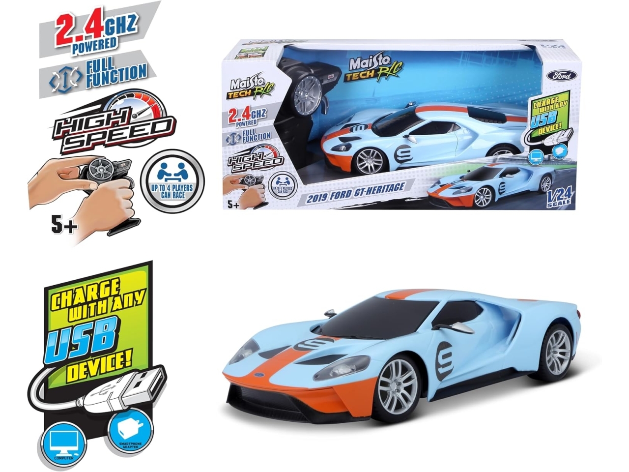 AUTO FORD GT MAISTO RC SCALA 1:24 2.4GHZ 82335_C AUTO FORD GT MAISTO RC SCALA 1:24 2.4GHZ 82335_C