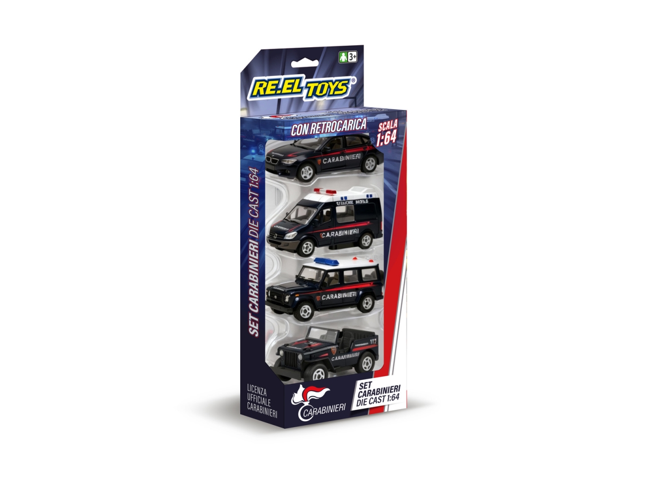 VEICOLI CARABINIERI DIE CAST 4PZ SC.1:64 0856 VEICOLI CARABINIERI DIE CAST 4PZ SC.1:64 0856