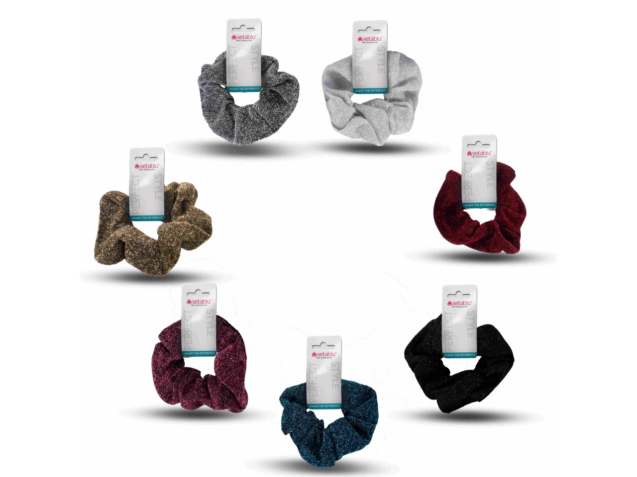 SCRUNCHIE GLITTER VARI COLORI 66050