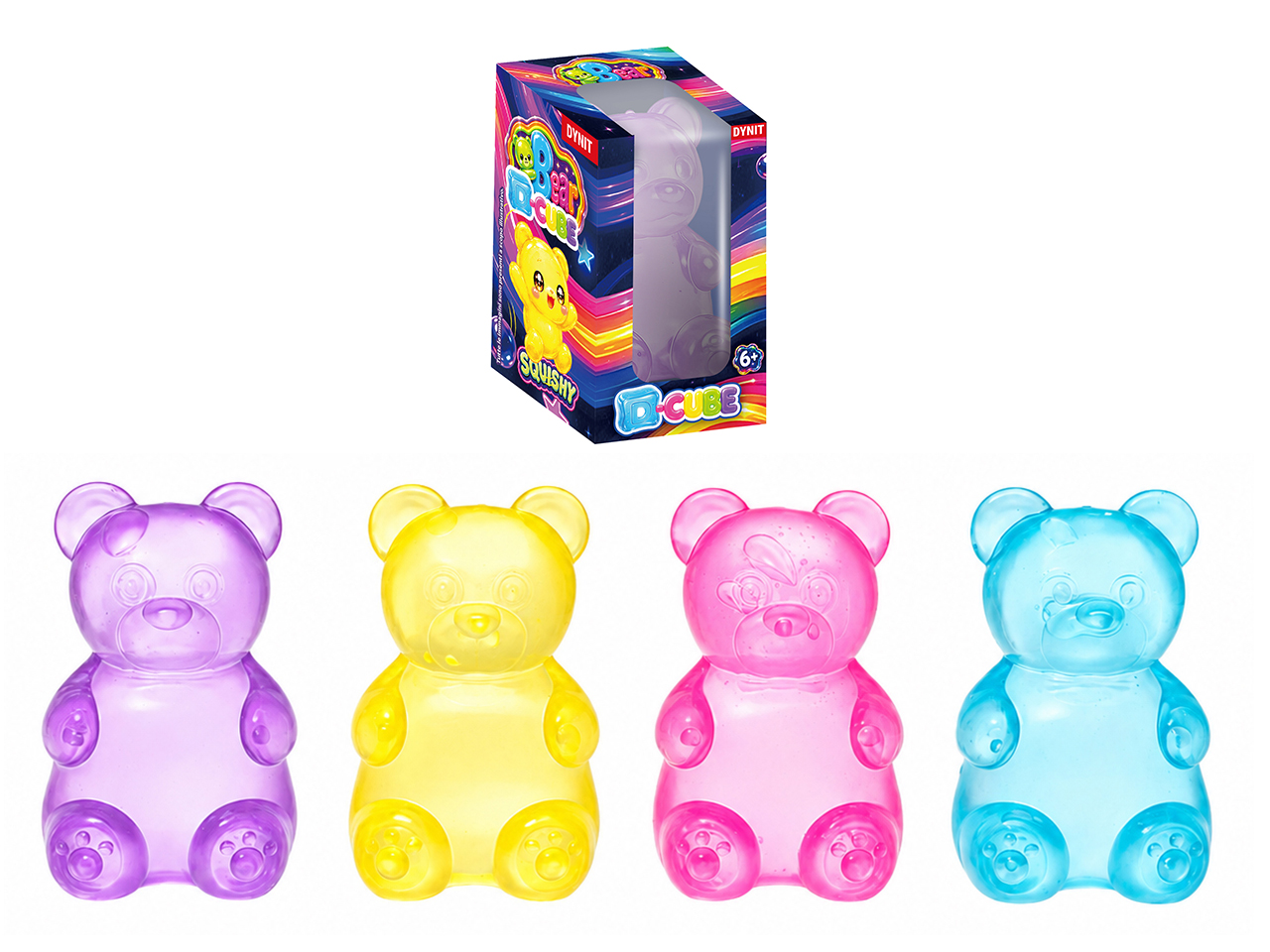 SQUISHY BEAR D-CUBE ASS. DIP78616 SQUISHY BEAR D-CUBE ASS. DIP78616