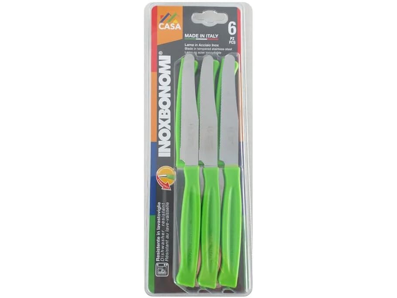 TAVOLA 6 COLTELLI TAV.11CM VERDE BRILLANTE 30006V