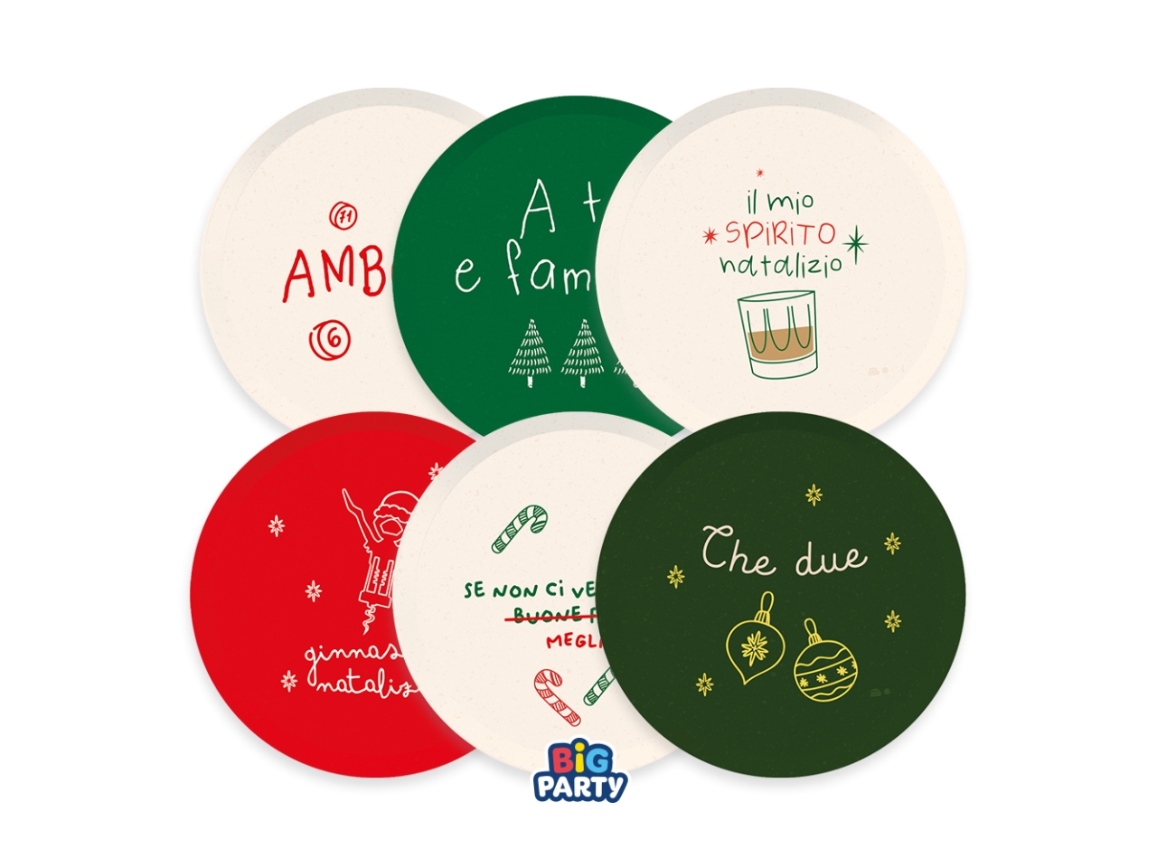 SPIRITO DEL NATALE 6 PIATTI MIX 18CM ASS. 77671