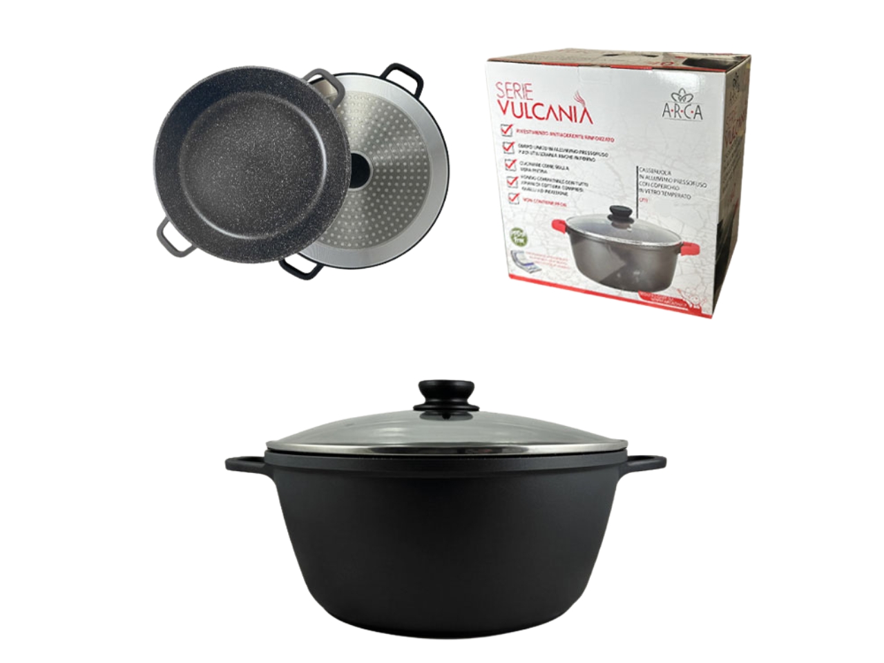 VULCANIA CASSERUOLA 40CM C/COPERCHIO 1279 VULCANIA CASSERUOLA 40CM C/COPERCHIO 1279